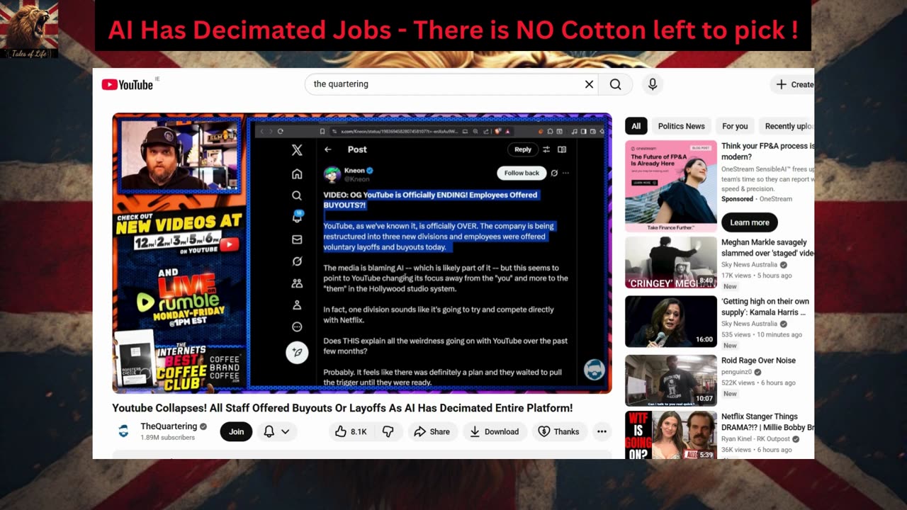AI Has Decimated Jobs - There is NO Cotton left to pick !