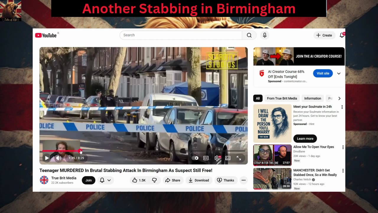 Another Stabbing in Birmingham UK