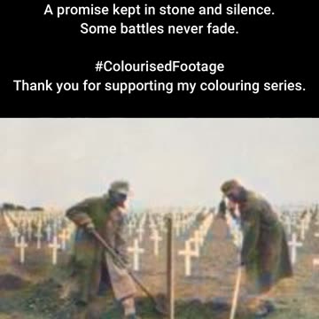 Soldiers Tend to War Graves #ColourisedHistory