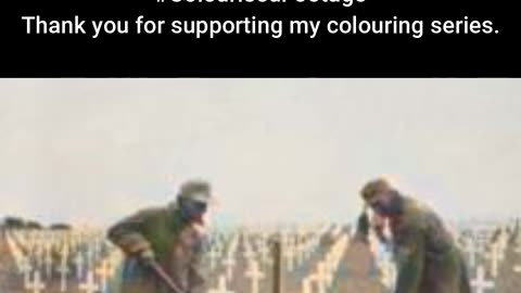 Soldiers Tend to War Graves #ColourisedHistory