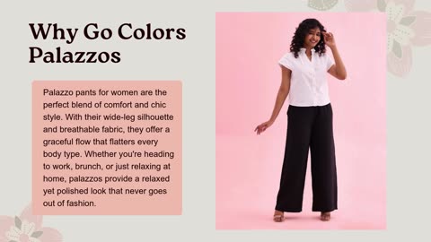 Stylish & Comfortable Palazzo Pants for Women – Go Colors