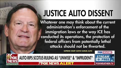 Justice Alito SLAMS SCOTUS Majority Blocking Trump's National Guard Plan
