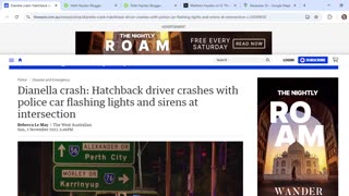 MSM report on Dianella car crash appears on day I tweeted about growing up just nearby. Q incidence?