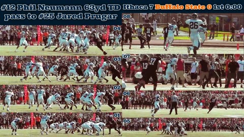 Prototype 299: Ithaca's Phil Neumann's 63yd TD pass to Jared Prugar vs Buffalo State