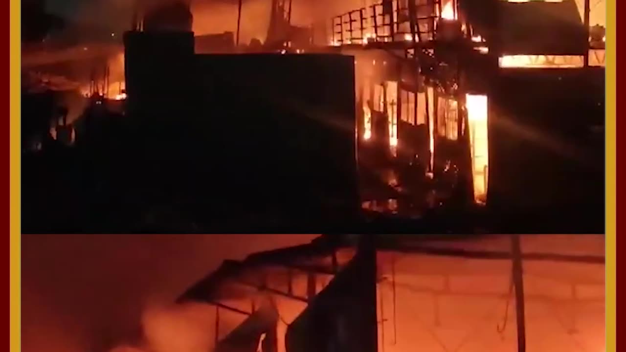 Fire Breaks Out At Under-Construction Society In Navi Mumbai's APMC Market, Fire Brigade Deployed