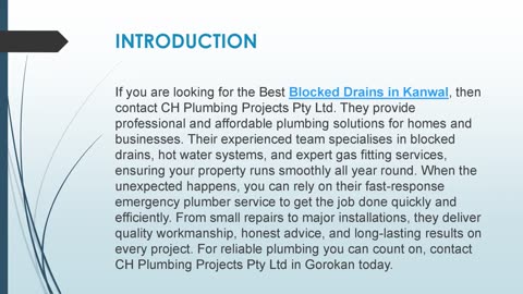 Best Blocked Drains in Kanwal