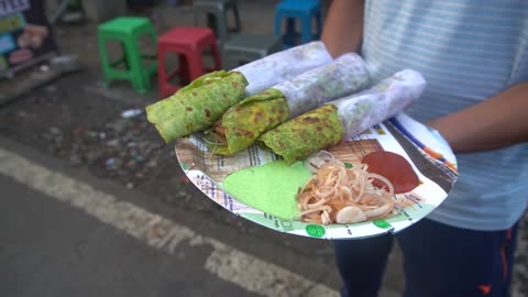 World Famous Green Egg Roll |Fusion Street food 🇮🇳