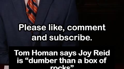 Tom Homan Says Joy Reid is 'dumber than a box of rocks'