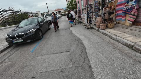 While walking around in Greece, seen this lady shea show