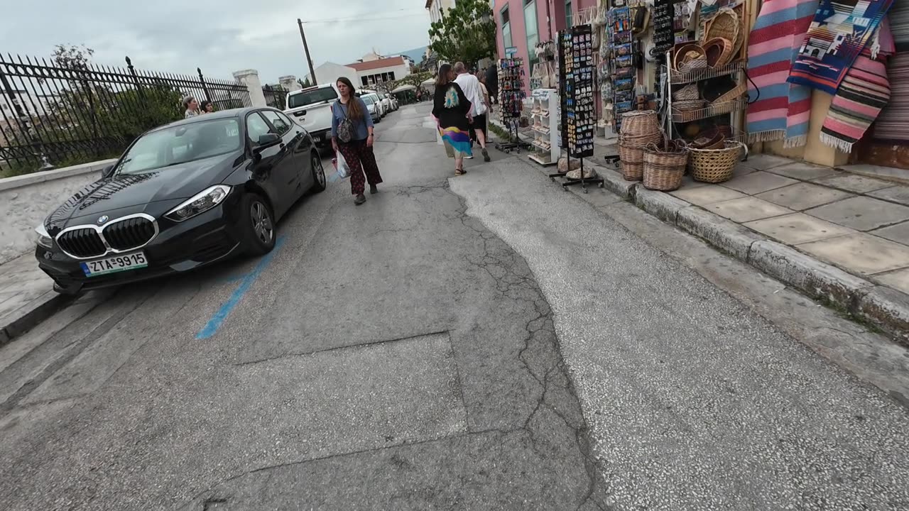 While walking around in Greece, seen this lady shea show