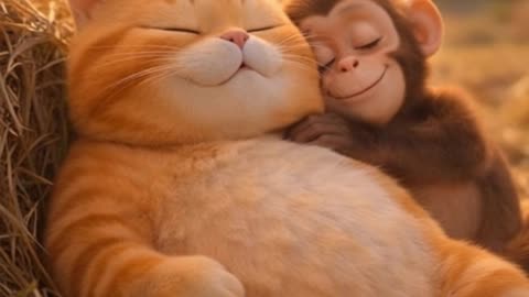 The Cutest Friendship You’ll See Today 🧡🐒