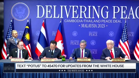 President Trump Participates in a Signing with the Prime Ministers of Cambodia and Thailand