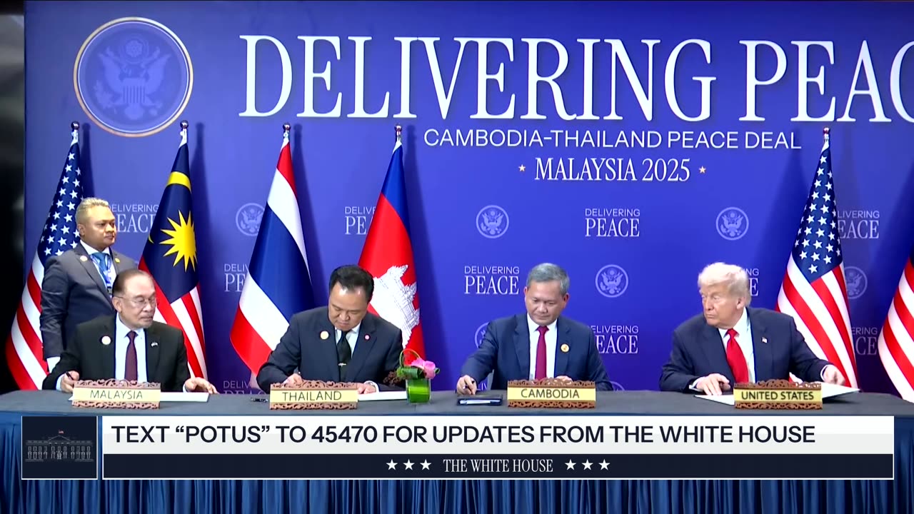 President Trump Participates in a Signing with the Prime Ministers of Cambodia and Thailand