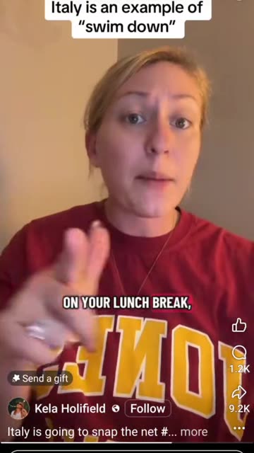 Italy is an example of "swim down"