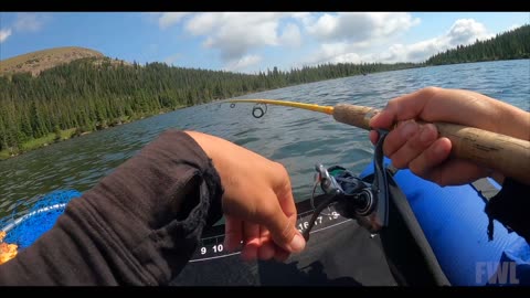 Float Tube Belly Boat Fishing For High-Altitude Brook Trout Colorado