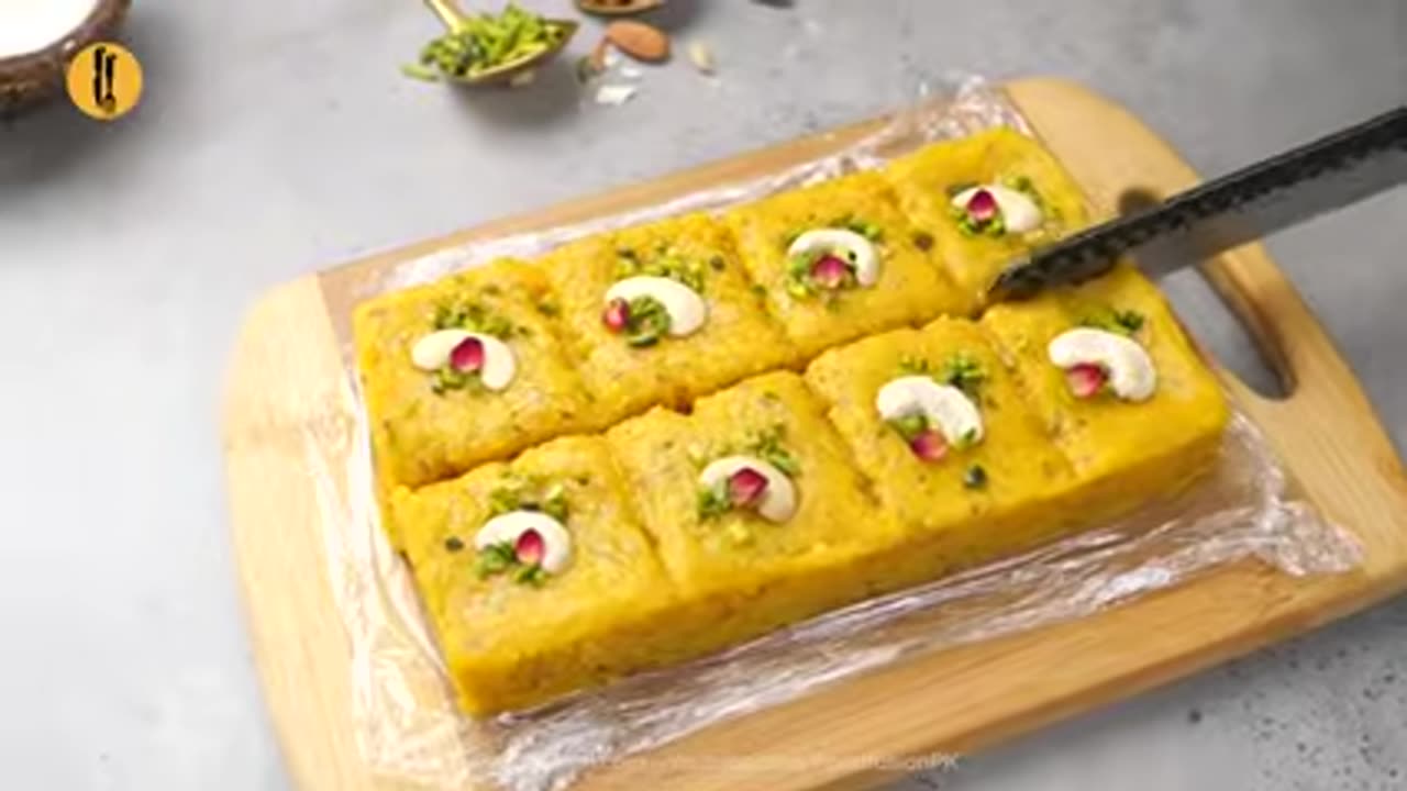 Mango Coconut Fudge Barfi Recipe by Food Fusion_2