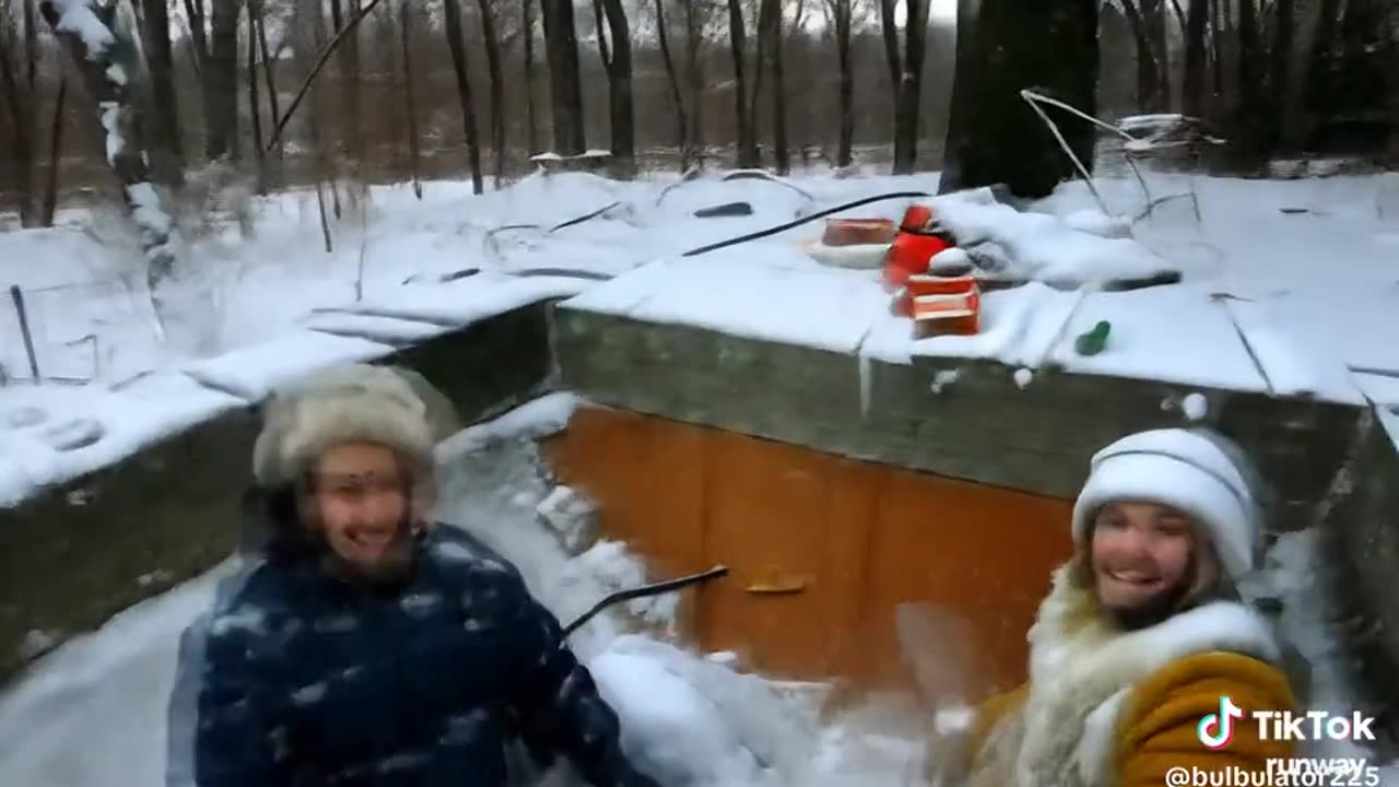 Ukraine combat footage with a holiday twist