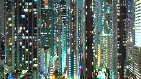 Magnificent views of the city at night