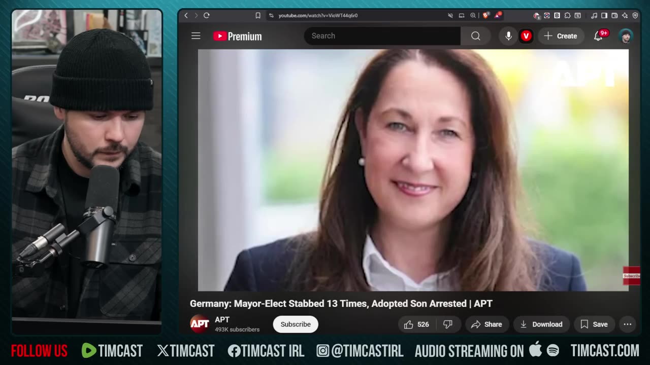 Leftist German Mayor STABBED 13 Times By Refugee Adopted Daughter | Tim Pool