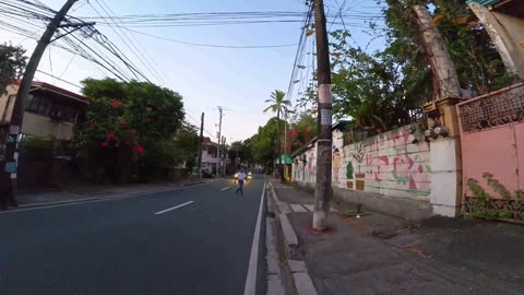 Pavement View on Mapagkawanggawa Street in Quezon City in the Philippines