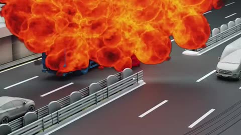 Jaipur-Ajmer Highway Truck Blast (3D Animation)