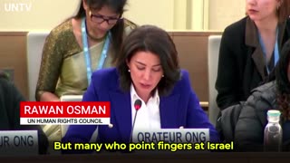 Syrian activist Rawan Osman at the UN — "I testify before God: Israel is not the