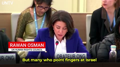 Syrian activist Rawan Osman at the UN — "I testify before God: Israel is not the