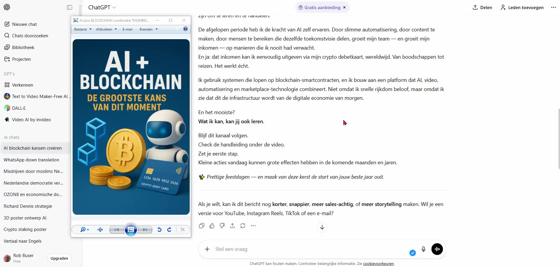 AI plus BLOCKCHAIN combinatie - DE GROOTSTE KANS OP DIT OGENBLIK - TOP TEAM ROB BUSER