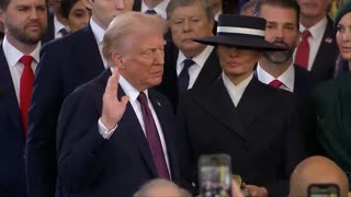 Trump Did Not Place His Hand On The Bible For Oath Of Office