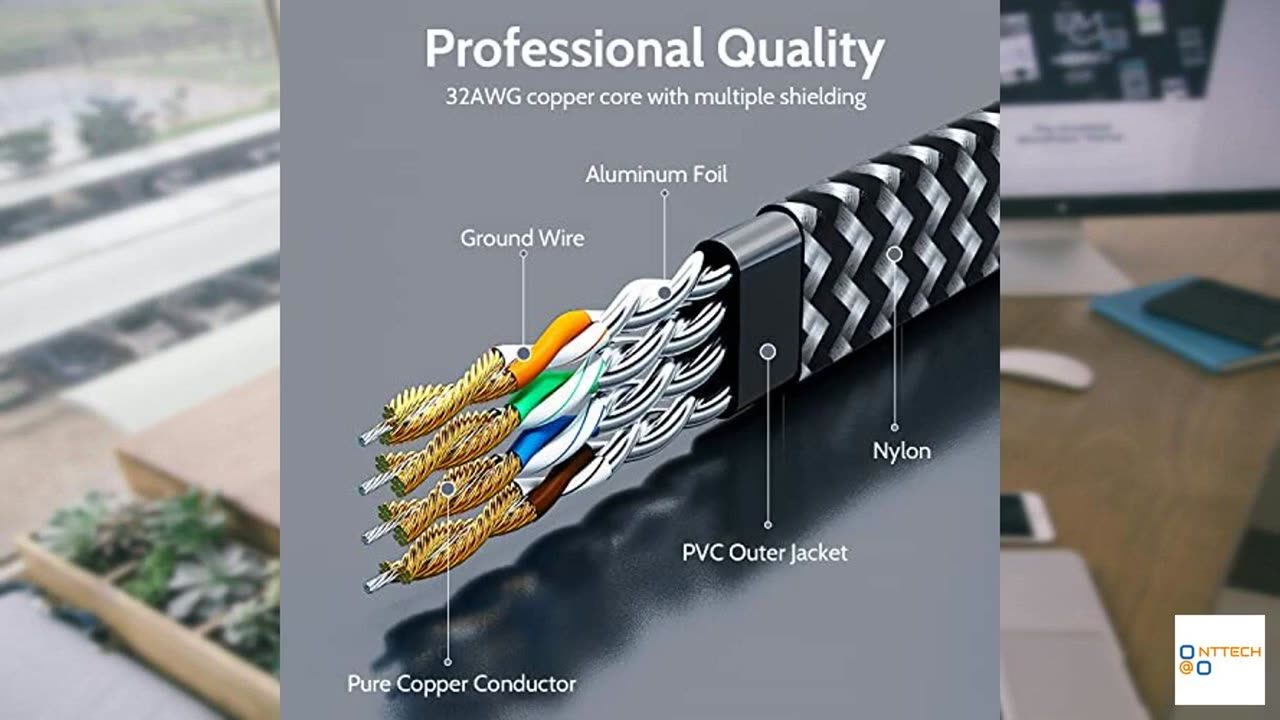 MORELECS Cat 7 Ethernet Cable 6.6ft