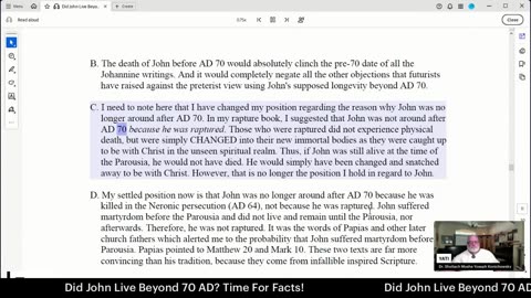 Did John Live Beyond 70 AD?-Ed Stevens