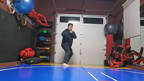WTD Sliding Axe Kick to Oblique Kick sequential
