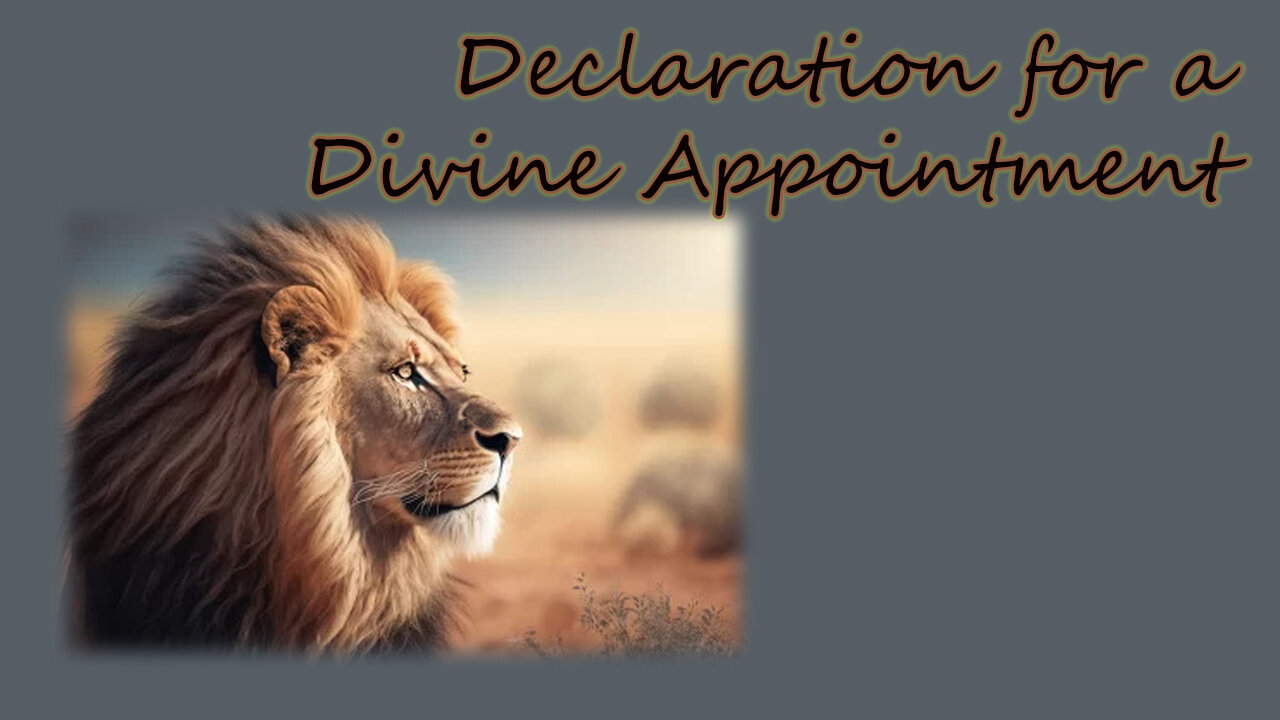 Declaration for a Divine Appointment