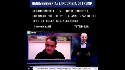 TG TELECOLOR - GEOINGEGNERIA: <<UN SUPER COMPUTER CHIAMATO "DERECHO" STA ANALIZZANDO GLI EFFETTI DELLA GEOINGEGNERIA>> 11/11/2025
