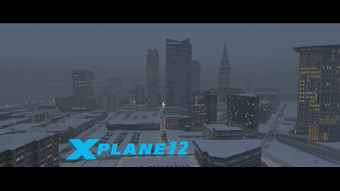 X-Plane 12 Cleveland Scenery Lighting Test 2