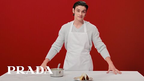 Prada Holiday: Louis Partridge’s Panettone with Custard Cream