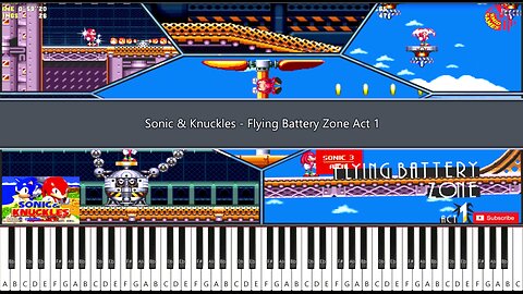 Sonic & Knuckles - Flying Battery Zone Act 1 Piano MIDI