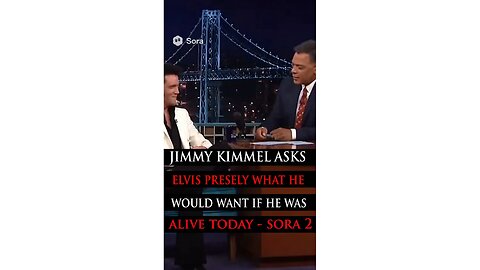 Elvis Presley on Jimmy Kimmel (Sora 2)
