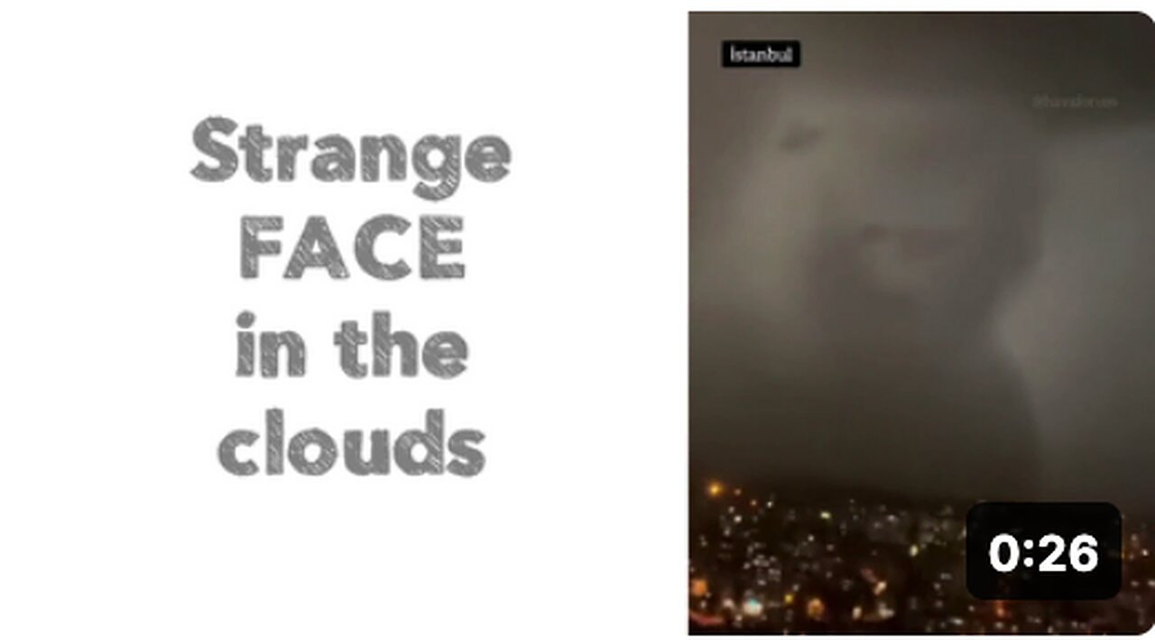 Strange face in the clouds