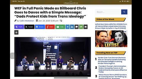 WEF in Full Panic Mode … Simple Message: “Dads Protect Kids from Trans Ideology”