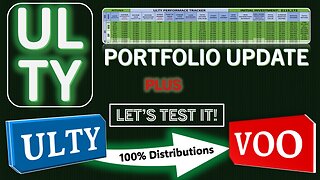 VOO Funded by ULTY Distributions - 6 Month Back Test | ULTY Portfolio Update