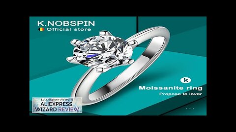 Knobspin Original 925 Sterling Silver Ring Moissanite Diamonds with Certificate Fine Jewelry Review