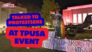 I went to a turning point event. 🚩🗣 Talked to some protesters. 📣🪧 Indiana University