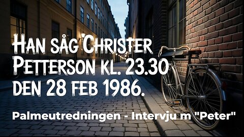 Palmeutredningen - Han såg Christer Pettersson kl. 23.30 på Döbelnsgatan i Stockholm.