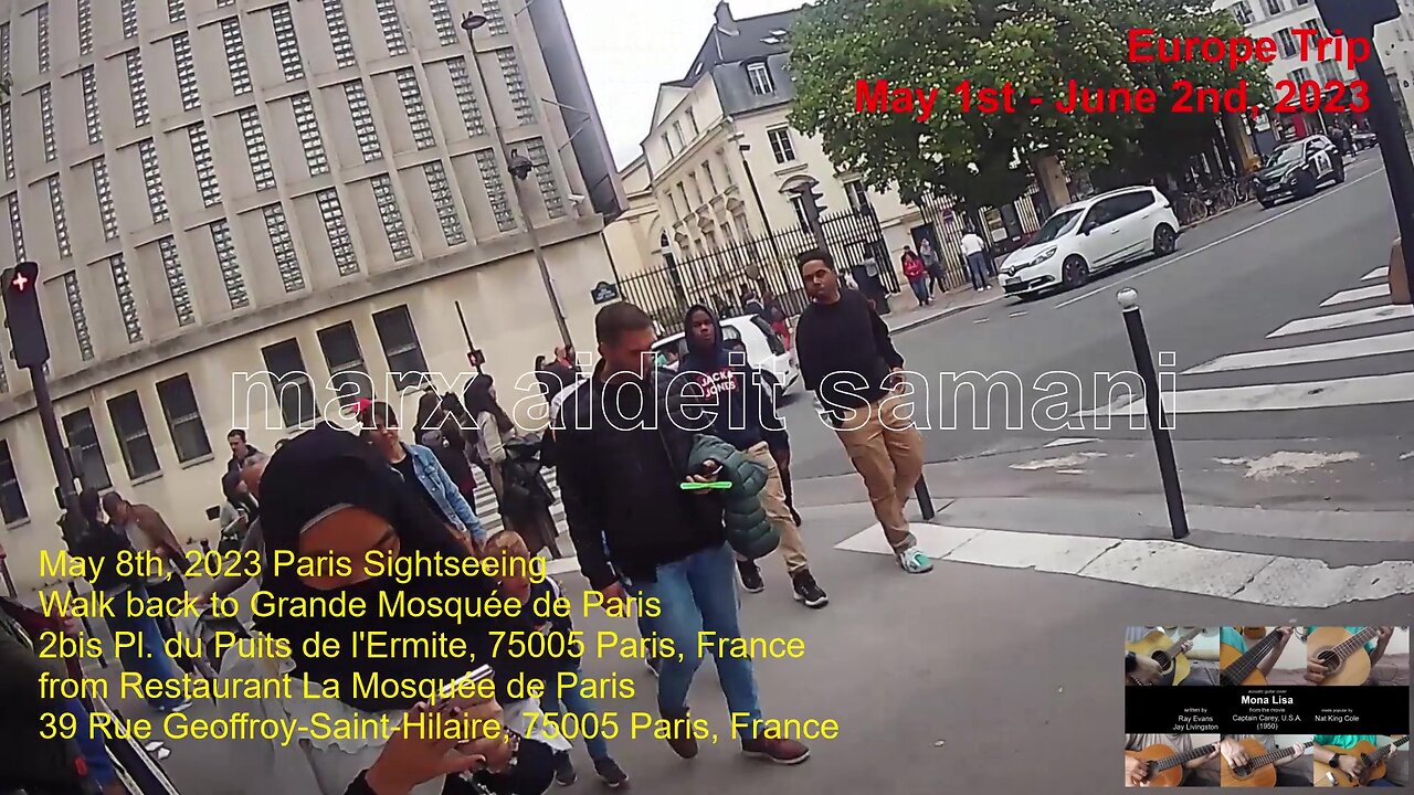 May 8th, 2023 - 20 Walk to Grande Mosquée de Paris from Restaurant La Mosquée de Paris