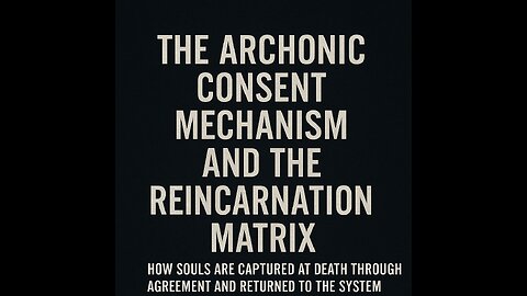 The Archonic Consent Mechanism and the Reincarnation Matrix