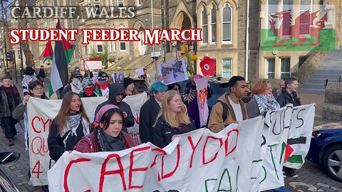Student Feeder March Cardiff Wales