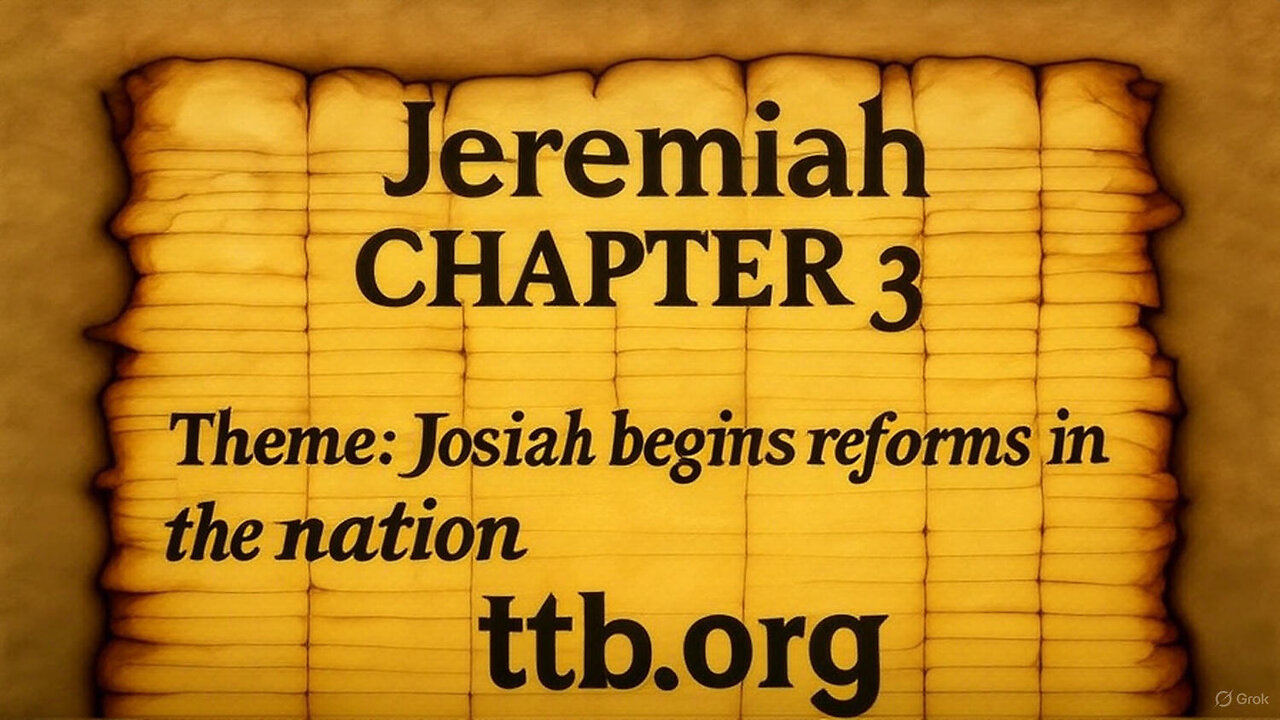 Jeremiah Chapter 3 (Bible Study)