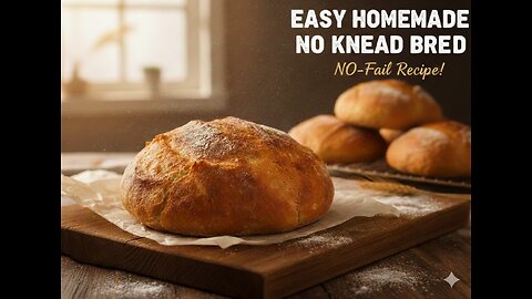 No Knead Bread Recipe 🍞 / Easy Homemade No Knead Bread