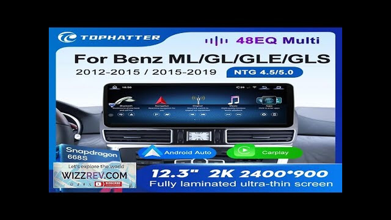 12.3 2K Car Radio For Mercedes Benz ML GL GLE GLS W166 Review